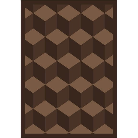 Highrise Chocolate 7 ft.8 in. x 10 ft.9 in.  WearOn Nylon Machine Tufted- Cut Pile Whimsy Rug