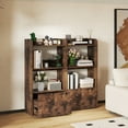 thumbnail image 2 of Gymax 2PCS Bookcase w/ Drawer 3-Tier Open Shelf Anti-Toppling Kits for Living Room Coffee, 2 of 10