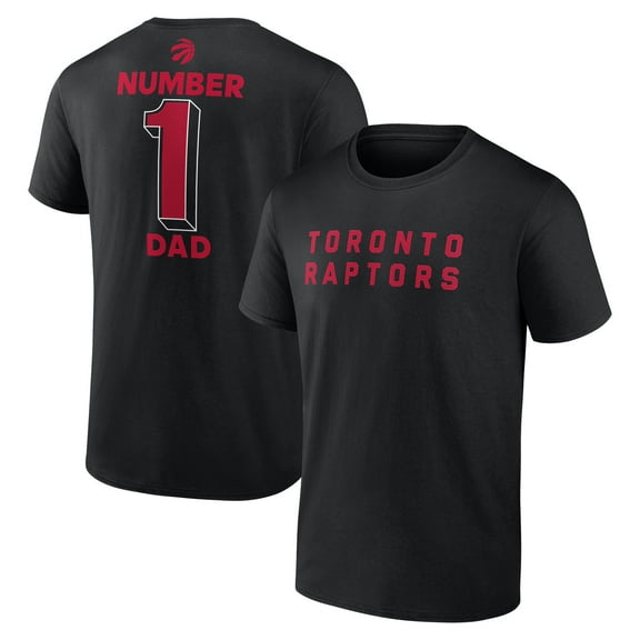 Men's Black Toronto Raptors #1 Dad Jersey T-Shirt