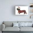 thumbnail image 3 of Fab Funky 'Christmas Des Dachshund Snowflake Scarf' Canvas Art, 3 of 3