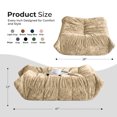 thumbnail image 4 of Congermom Bean Bag Ottoman, Foot Rest, Pouf Ottoman, Fireside Chair Memory Foam Lazy Bean Bag Sofa for Living Room, Bedroom, Dorm, Office(Khaki), 4 of 5