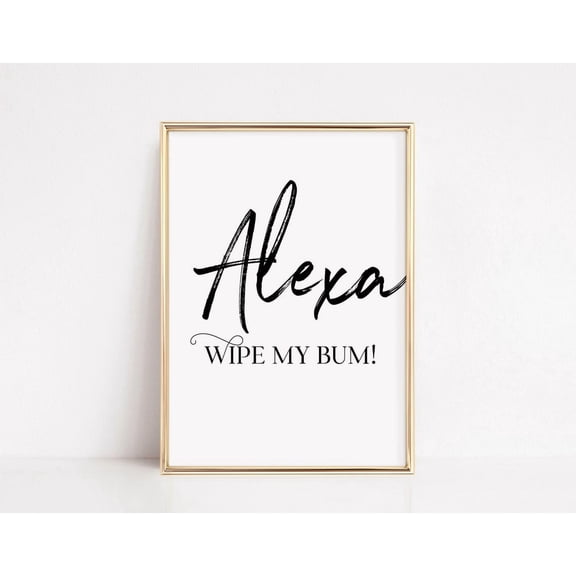 Bathroom Playful Restroom Wall Art, Unframed Paper Print Size 8x12