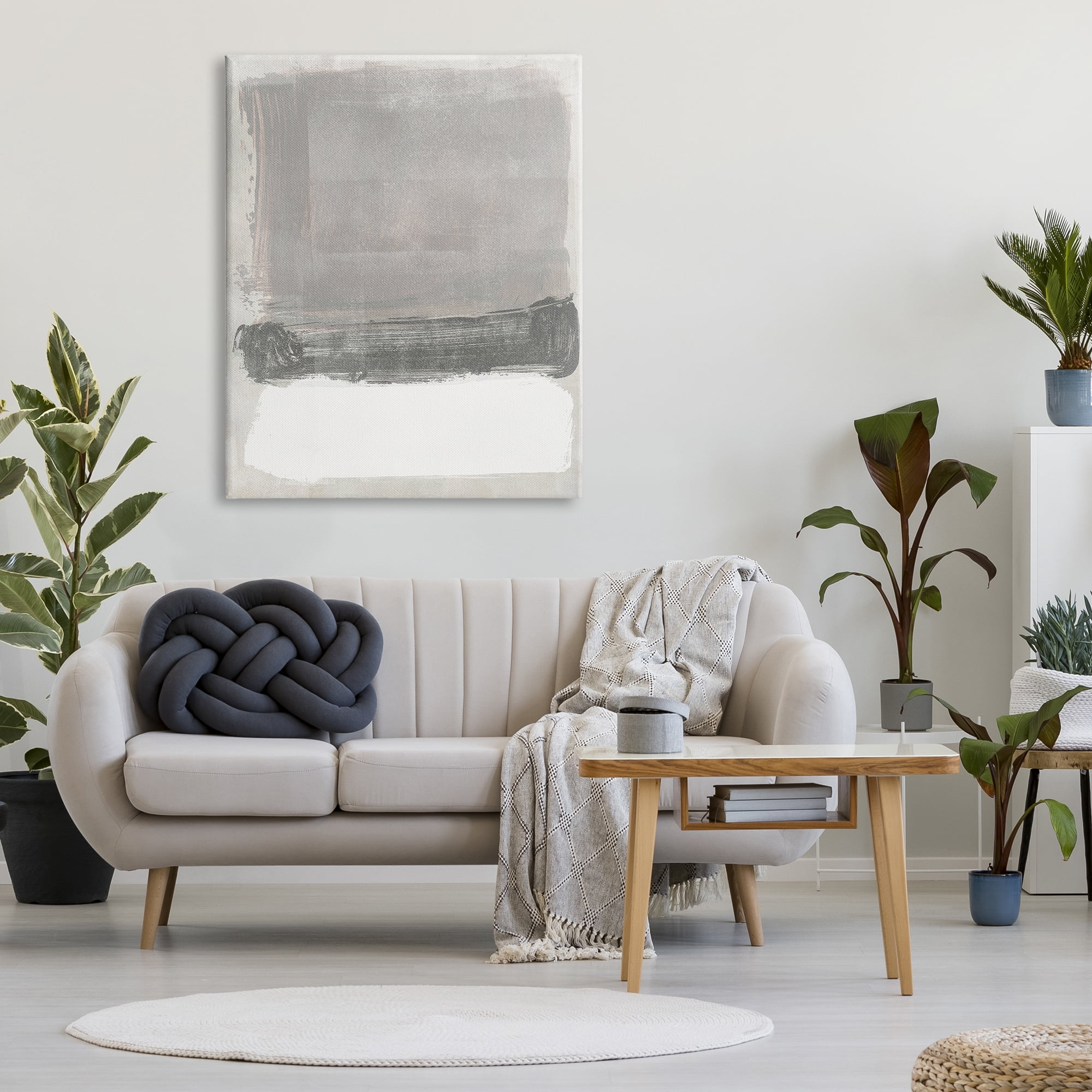 Stupell Industries Blocked Neutral Tones Abstract Brushstrokes Shapes Painting Gallery Wrapped Canvas Print Wall Art, Design by Jennifer Paxton Parker