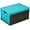 Turquoise, variant on Collapsible Storage Bin with Lid - 48L Foldable Plastic Box for Garage, Car Trunk, and Organization - Stackable Lidded Container with Handles, Purple