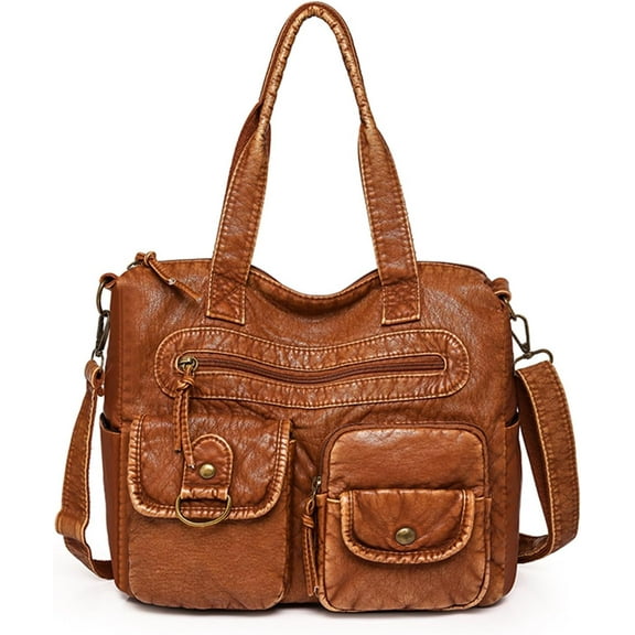 SPEKSEE Punk Motorcycle Bag Multi-pockets Y2k Punk Top-handle Hangbag Large Capacity Tote Satchel Purse for Women