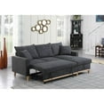 thumbnail image 6 of Colton Dark Gray Fabric Reversible Sleeper Sectional Sofa with Storage Chaise, 6 of 13