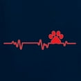 thumbnail image 2 of Dog Heartbeat | Paw Print EKG Lifeline | Veterinarian Vet Tech Dog Lover Womenâ€™s Standard V-Neck Tee, Navy, XX-Large, 2 of 5