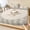 Cream, Tan, Beige, Linen, variant on Full Size Fitted Sheet Set - Penguin 3 Piece Bedding Sets 16" Deep Pocket Fitted Sheet with 2 Pillowcases, Farmhouse Grey Checkered Vintage Animals Brushed Microfiber Hotel Luxury Bed Sheets