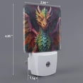 thumbnail image 2 of Cauagu Whimsical Dragon Color Cool Print LED Nightlight,0.5W Night Lights Plug into Wall 1 Pack with Dusk-to-Dawn Light Sensor Soft Glow Lamp for Bathroom Adult Hallway-UK, 2 of 7
