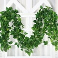 thumbnail image 5 of Kugisaki Christmas Decor Christmas Simulation Radish Leaf Decoration, 86.6inches 12 PCS Christmas Home Decoration Wall Hanging Decoration Mantel Tabletop Porch Decor, 5 of 6