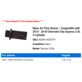 thumbnail image 2 of Mass Air Flow Sensor - Compatible with 2015 - 2018 Chevy City Express 2.0L 4-Cylinder 2016 2017, 2 of 2
