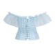 thumbnail image 4 of Corsé vintage con tirantes y estampado de vendaje para mujer, top de poliéster moldeador, 4 of 6