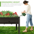 thumbnail image 5 of Best Choice Products 48x24x30in Raised Garden Bed, Elevated Wooden Planter for Yard w/ Foot Caps, Liner - Black, 5 of 7