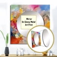 thumbnail image 3 of Designart "Whirling Color Dance I" Minimalism Square Mirror For Wall Decor - Large Orange Square Printed Wall Mirror Art - Square Transitional Mirror - Wall Mounted Square Large Mirror, 3 of 5