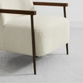 thumbnail image 5 of CHITA Modern Upholstered Faux Sherpa Chair with Wood Arms&Metal Legs, 5 of 10
