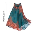 thumbnail image 6 of Wxqbjtam Women's Long Hippie Bohemian Skirt Gypsy Dress Boho Clothes Skirt - Green, as, 6 of 6