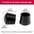 thumbnail image 2 of Unique Bargains Rubber Leg Cap End Tip Furniture Feet Protector 1.26" Inner Dia 4Pcs, 2 of 7