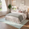 thumbnail image 4 of Lahome Washable 5'x7' Area Rug, Green Vintage Floral Rugs for Living Room, Soft Low Pile Non-Slip Botanical Carpet for Bedroom, Cute Boho Nursery Playroom Decor, Green, 4 of 11