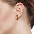 thumbnail image 2 of Gem Stone King 0.94 Ct Round Red Garnet Black Onyx 14K Yellow Gold Earrings, 2 of 4