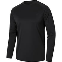 Long Sleeve Shirts for Men Moisture Wicking UPF SPF Sun Protection Sports Round Neck Tee Shirts Workout Shirts