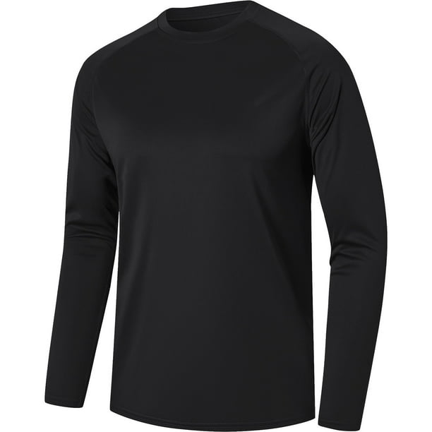 pstuiky camisas de hombre de manga larga, Camiseta deportiva holgada de manga larga con cuello redondo para hombre top de hombre xl