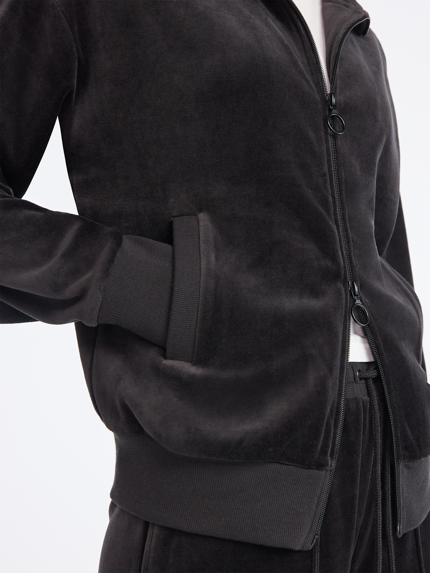 Scoop Women’s Velour Track Jacket, Lightweight, Sizes XS-XXL