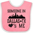 thumbnail image 3 of Inktastic Dallas Texas Someone Loves Me Boys or Girls Baby Bib, 3 of 4