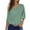 Light Green, variant on Ediodpoh Ladies' Fashionable Solid Color V Neck Three Quarter Sleeve Shirt Top Tshirts Shirts for Women Green XXL