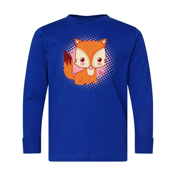 Inktastic Fox Girl Cute Woodland Animal Long Sleeve Youth T-Shirt