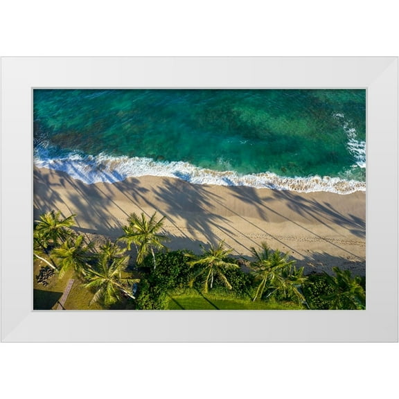 Peebles, Douglas 14x11 White Modern Wood Framed Museum Art Print Titled - Laniakea Beach-North Shore-Oahu-Hawaii