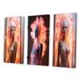 thumbnail image 3 of Designart "Subtly Sensual Pink Cabaret Dancer I" Fashion Woman Wall Art Set Of 3 - Glam Pink Canvas Set For Living Room Decor, 3 of 6