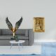thumbnail image 2 of Elegante Adorno De Marco De Escultura Alada De Resina Para Decoración De Feng Shui Y Exhibición De Fotos En La Oficina Del Dormitorio O La Mesa De La Pared De La Casa De Campo., 2 of 8