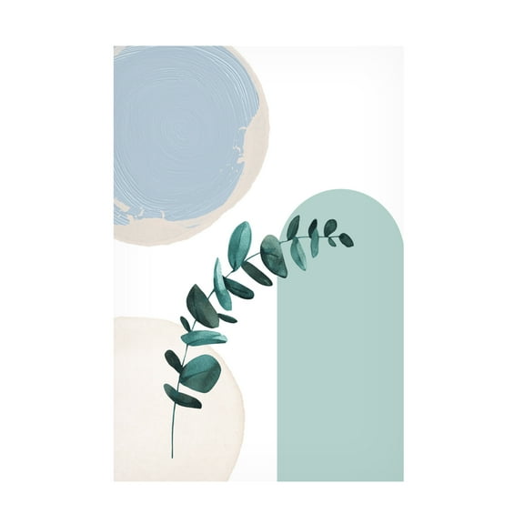 Trademark Fine Art Sally Ann Moss Blue green boho 1 Canvas Wall Art