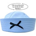 thumbnail image 2 of Vjnyvs Sweet Sailor Hat with Roll-up Brim Navy Seafaring Hat with Black Bowknot for Adult Teens Hat, 2 of 7
