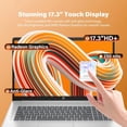 thumbnail image 5 of HP Flagship 17 Business Laptop - AMD Ryzen 5 7430U, 17.3 HD+ Touchscreen IPS Display, AMD Radeon Graphics, Backlit KYB, Wi-Fi6, Fast Charge(24GB RAM, 1TB SSD), 5 of 9