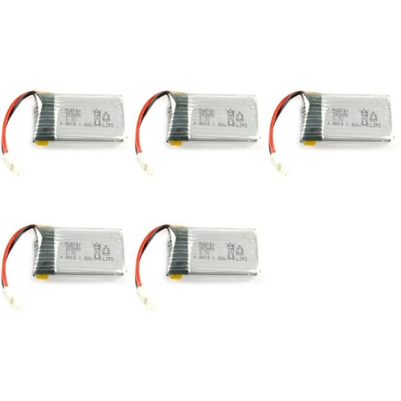 5 x Quantity of Hubsan X4 H107C Battery 3.7v 375mAh 25c Li-Po RC Part
