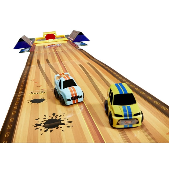 Little Tikes, My First Cars, Crazy Fast 3-in-1 Rollin’ Bowlin’ Racin’ Playset with 2 Exclusive Pullback Toy Car Vehicles, Goes up to 50ft! Children Ages 3 