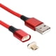 thumbnail image 2 of Cable de carga magnético para teléfono móvil 3A, indicador LED, línea de datos para teléfono móvil para Android (rojo), 2 of 8
