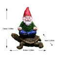 thumbnail image 3 of Less Than 5 Desktop Ornament Garden Gnome Statue Outdoor Figurine Hand Painted Decoration Riding Turtle, 3 of 7