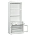 thumbnail image 5 of Miekor Furniture 83.4"Tall Bookshelf with LED Lighting, Modern Bookcase with 2 Glass Doors and 1 Drawer,Storage Bookcase with Open Shelves for Living Room,Home Office,White 18091, 5 of 16