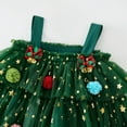 thumbnail image 5 of Ulitacool Christmas Outfits For Girls Sleeveless Xmas Party Dress Dance Party Dresses Headbands Set Crewneck Tutu Dress Fall Winter Trend Wear Green 3-4 Years, 5 of 6