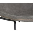 thumbnail image 3 of Home Square 2 Piece Faux Leather and Steel Counter Stool Set in Antique Gray, 3 of 8
