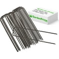 thumbnail image 2 of GardenPrime 11-Gauge Galvanized Garden Stakes (100-Pack) – 6” Long Rust-Proof Heavy Duty Staples for Landscaping, Weed Control & Outdoor DIY Projects, 2 of 4