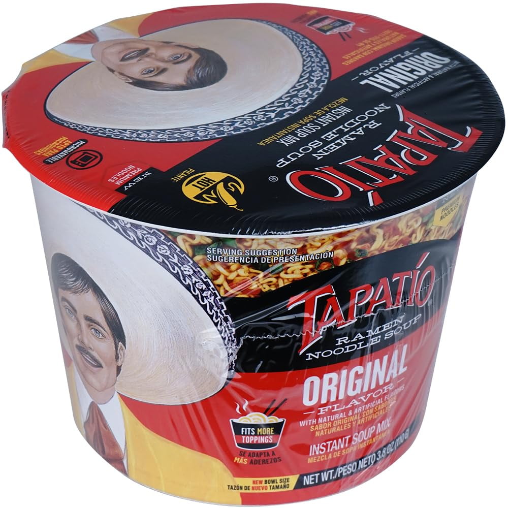 Tapatio Ramen Noodle Soup 3.7 oz, Original Flavor (Pack of 6) | Spicy Instant Ramen | Microwave Ready