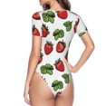 thumbnail image 4 of Fotbe Hand Drawn Strawberry Women's Crew Neck Short Sleeves Bodysuit Tops Round Neck Slim Sleeveless Soft Comfortable Basic-X-Large, 4 of 9