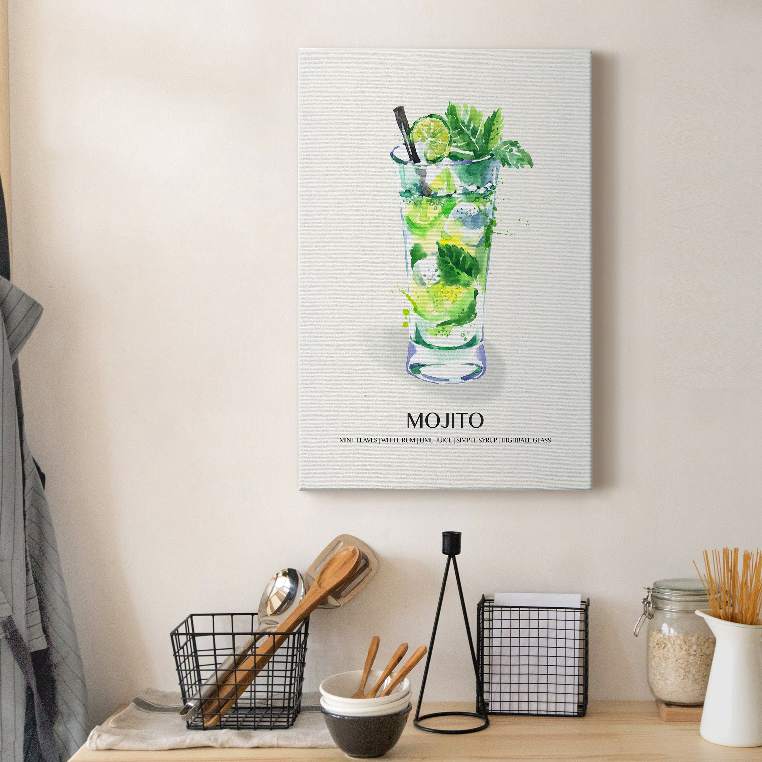Mojito Premium Gallery Wrapped Canvas - Ready to Hang - 12 x 18