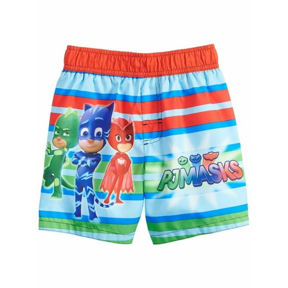 Toddler Boys PJ Masks Red & Blue Swim Trunks Board Shorts Summer Swimwear 2T