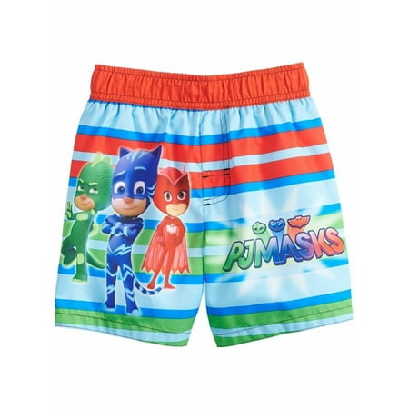 

Toddler Boys PJ Masks Red & Blue Swim Trunks Board Shorts Summer Swimwear 2T