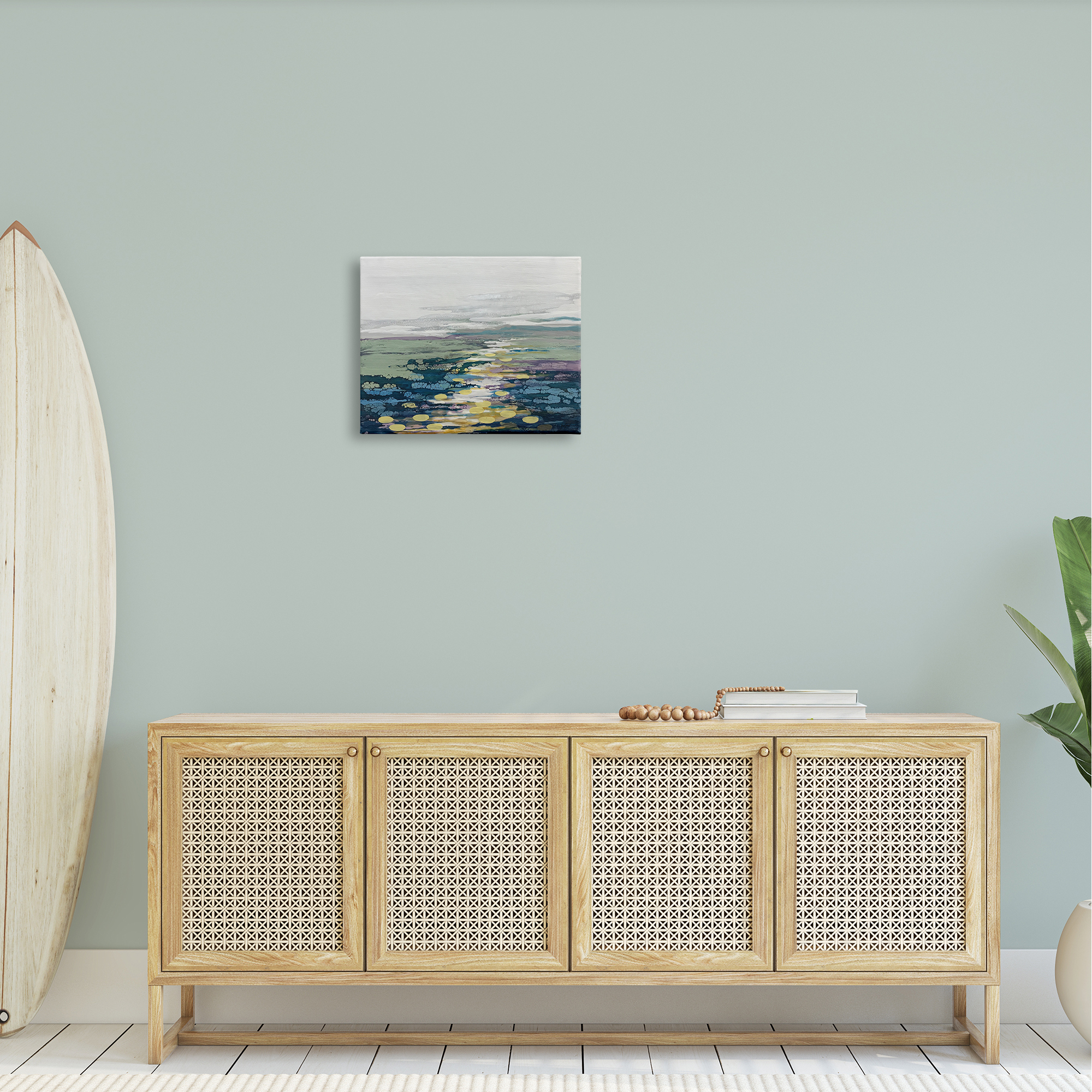 Stupell Industries Vivid Sea Water Ocean Surface Ripples Collage Painting Gallery Wrapped Canvas Print Wall Art, Design by Stacy Gresell