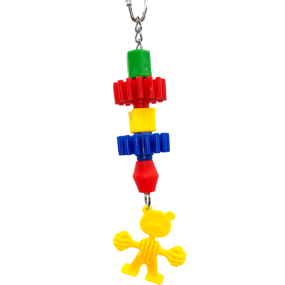 1004 Foot Gear Puller M&M Bird Toys Colorful Interesting Material Feet Pull Grab Tug